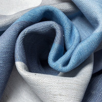 Blue Chenille Synthetic Flat Woven Kids Rug 5' x 7'
