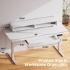 GTPLAYER Electric Standing Desk with Drawers, 48"/55" Height Adjustable Gaming Desk with Monitor Stand, Power Outlets & LED Lights - 2 of 4