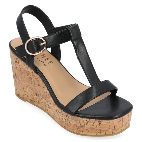 Time and Tru Women's Strappy Comfort Sandals - Wide Width