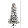 9ft Nearly Natural Pre-Lit LED Flocked Full Livingston Fir with Pinecones Artificial Christmas Tree Clear Lights: Indoor Use, Easy Setup - 2 of 4