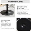 FurnitureR 31.5" Round Dining Table with Metal Pedestal Base, Modern Small Bistro Table for Kitchen, Dining Room & Café Spaces - 3 of 4