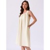 INSPIRE CHIC Women's Tank Pajama Dress Sleepshirt Soft Sleepwear Midi Sleeveless Nightgowns - 3 of 4