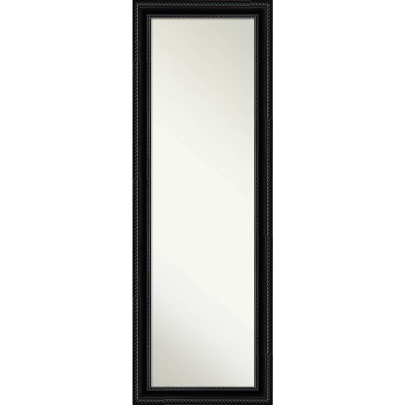 18&#34; x 52&#34; Non-Beveled Corded Black Full Length on The Door Mirror - Amanti Art, 1 of 11