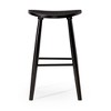 HomeRoots 30" Black Solid Wood Backless Bar Height Bar Chair - 4 of 4