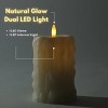 LumiPur 3.5"x5" Signature Natural Glow Halloween Flameless LED Wax Drip Pillar Candle White - 4 of 4