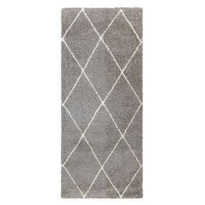 Gertmenian Thayer Diamond Modern Chain Link Bedroom Livingroom Easy Care Plush Microfiber Shag Indoor Area Rug