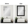 Amanti Art Mirror Makeover Bathroom Mirror Frame Border Kit - Fully Assembled Peel and Stick Frame - Mirror NOT Included - Grand Black Narrow Trim - 4 of 4