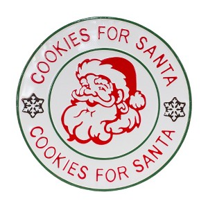 Cookies for Santa Iron Wall Sign 18.25 in Height Round Christmas Decor by Melrose - 1 of 3