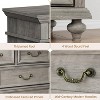 Garvee 47 Inch Farmhouse Dresser for Bedroom with 9 Drawers Rustic Wood Chest Polished Engineered Wood Vintage Metal Handles - 3 of 4