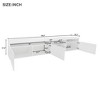 Lyngins LED TV Stand with Glass Shelves,Media Console for TVs Up to 105",Entertainment Center with APP Control Light and Storage for Living Room - 2 of 4