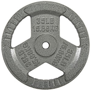 Sapphtopaz Standard Cast Iron Weight Plates for Barbell, 1-Inch Barbell Plates for Strength Training in Home & Gym, Multiple Weights - 1 of 4