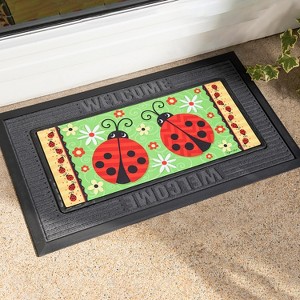 Evergreen Ladybug Pair Sassafras Indoor Outdoor Switch Doormat 1'10"x10" Multicolored - 1 of 4