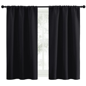 NICETOWN Blackout Curtains Rod Pocket Thermal Insulated Privacy Drapes (2 Panels) - 1 of 4