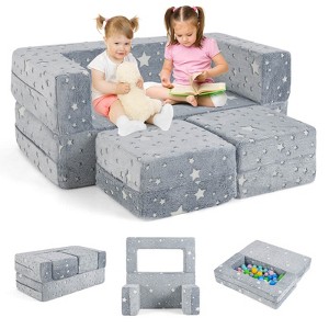 Infans 3-in-1 Baby Fold out Sofa with Removable & Machine Washable Flannel Cover - 1 of 4