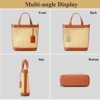 FATMOON Straw Beach Bag for Women Summer Woven Rattan Tote Bag Straw Purses and Handbags for Vacation with Pendant - 4 of 4