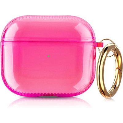 Worryfree Gadgets Case Compatible With Apple Airpods Stylish Bling Tpu Cover  Full Protective Pro Charging Case Skin Cover With Keychain - Pink : Target