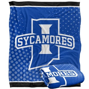 Indiana State University Logo Dots Silky 50x60 Blanket, 1 Sided - 1 of 4