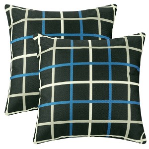 Unique Bargains Printing Soft Throw Invisible Zipper for Home Decor Bedroom Pillow Covers 2 Pcs - 1 of 4