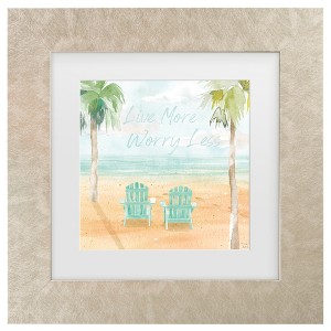 Trademark Fine Art - Dina June Surfs Up IV Live More Matted Framed Art - 1 of 4