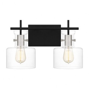 Quoizel Lighting Pensbury 2 - Light Vanity in  Matte Black - 1 of 4