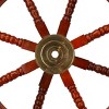 Wood Sail Boat Ship Wheel Wall Decor with Gold Hardware Brown - Olivia & May - image 3 of 4