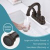 PAGED Bathroom Faucet with 2-Handle and 360 Degree Rotating Spout, 4-Inch Centerset Sink Faucet with Pop-Up Drain and Supply Hoses - 3 of 4