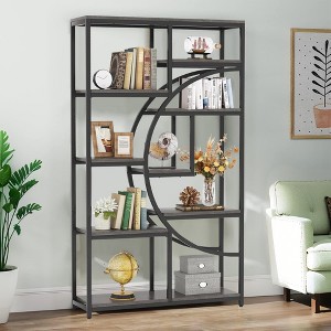 MAYEERTY Freestanding Bookshelf, 68.9" Etagere Bookcase with 9 Open Shelves - 1 of 4