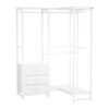 Aheaplus 65.5'' Closet Storage with Fabric Drawers, Corner Closet Organizer with 5 Hanging Rods and Wood Shelves - 3 of 4