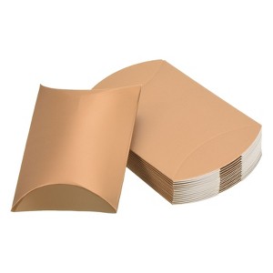 Unique Bargains Paper Rustic Surface Elegant Design Easy to Fold Gift Wrap Pillow Boxes 50 Pcs - 1 of 4