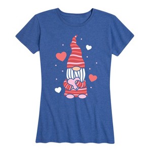 Women's - Instant Message - Valentine's Gnome Short Sleeve Graphic T-Shirt - 1 of 4