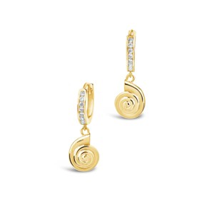 SHINE by Sterling Forever Shark Eye Micro Hoops - 1 of 3