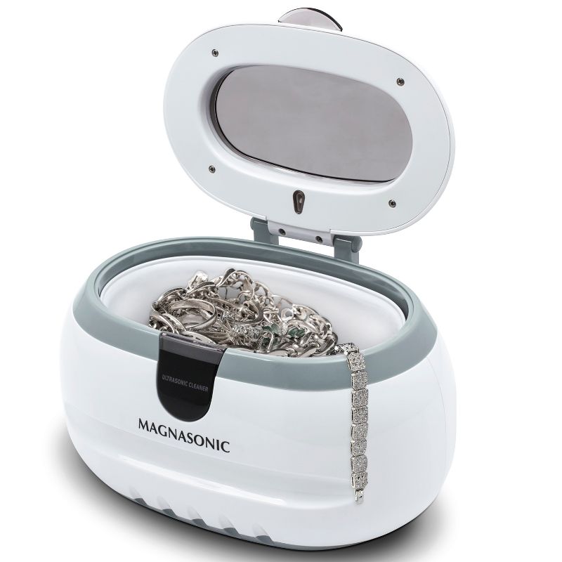 Magnasonic Professional Ultrasonic Jewelry Cleaner Machine for Eyeglasses, Watches, Rings, Coins, Dentures - White, 1 of 10