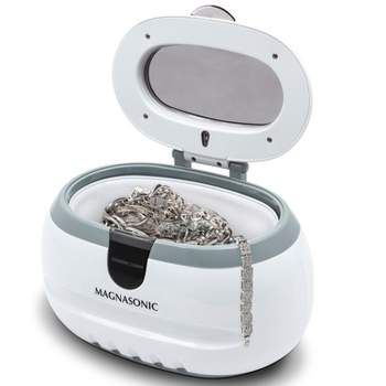 Magnasonic Professional Ultrasonic Jewelry Cleaner Machine for Eyeglasses, Watches, Rings, Coins, Dentures - White