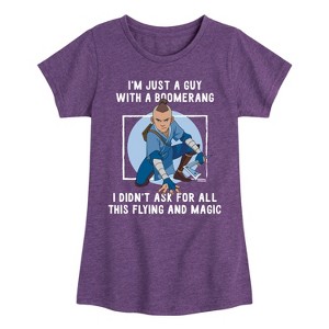 Girls' - Avatar: The Last Airbender - Boomerang Guy Fitted Short Sleeve Graphic T-Shirt - 1 of 4