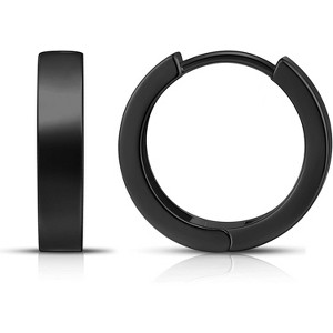 Gold Huggie Hoop Earrings for Women 14k Gold Plated, 1/2 Inch - 1 of 4