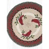 Earth Rugs Holly Cardinal Round Braided Jute Placemat – 15" Rustic Table Accent - 3 of 3