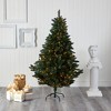 Nearly Natural 6-ft Northern Rocky Spruce Artificial Christmas Tree with 300 Clear Lights and 838 Bendable Branches - 4 of 4