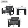 Yami 3PCS Olefin Fabric Patio Conversation Set with Aluminum Frame and Thick Cushion, Sofa and Coffee Table, Outdoor Furniture - Maison Boucle - 4 of 4