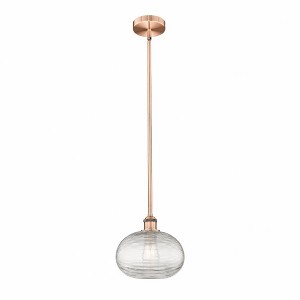 Ithaca - 1 Light Stem Hung Mini Pendant In Industrial Style-9 Inches Tall and 10 Inches Wide - 1 of 1
