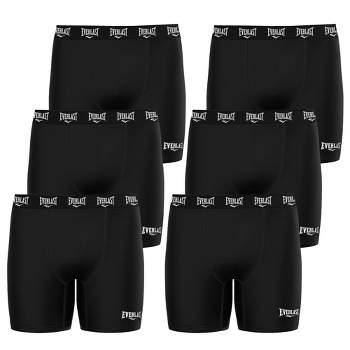 Everlast Mens Boxer Briefs Breathable Underwear For Men Value 6 Pack Active  Performance Dri Fusion Tech Mens Underwear - Black-blue - Xl : Target