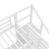 TopComfy Beds Twin XL Size Loft Bed with L shaped Desk Loft Bed with Wardrobe and Adjustable Shelf High Loft Bed for Kids, White, 41.7"*68.5"*149.25" - 3 of 4