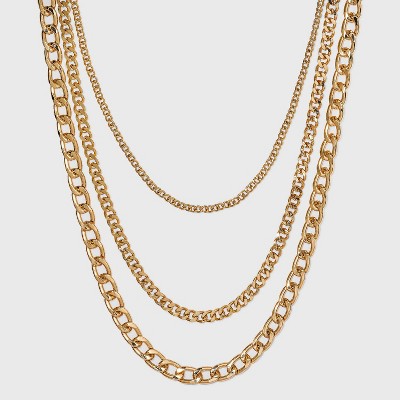 Chunky Necklace Thick Chain Cuban Necklace Curb Chain Layering