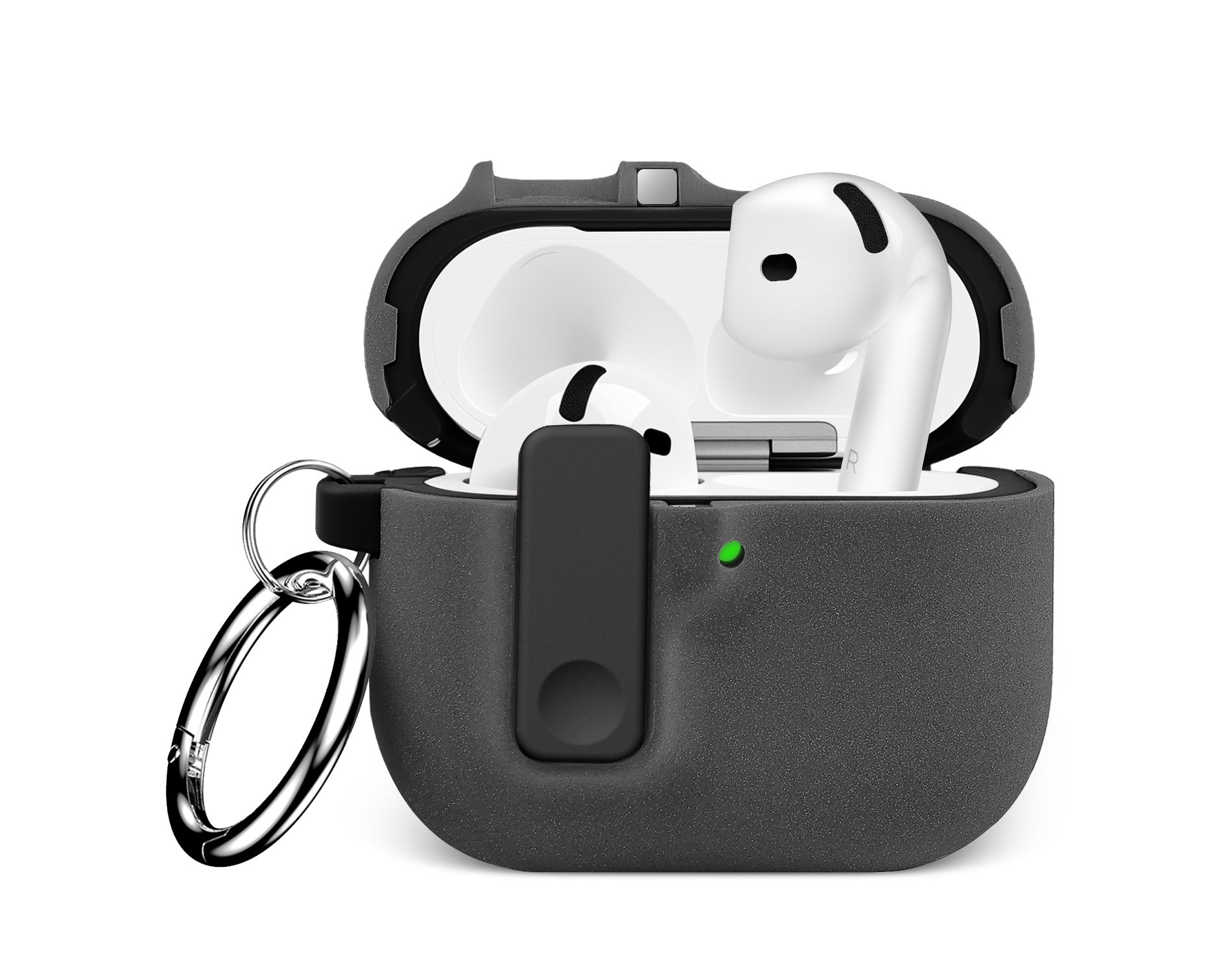 Vena For Apple AirPods 4 Case Cover Dual Layer, with Auto Open Lock Compatible with AirPods Gen 4 4th Generation, Supports Wireless Charging, Gray