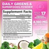 Greens Superfood Powder, Organic Spirulina & Chlorella Greens, Prebiotics & Probiotics, Gut Health & Bloating Support - 28 Servings By Hello Lovely! - 2 of 4