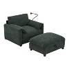 Merax Multifunctional Chenille Single Sofa with Storage Ottoman and Cushioned Armrest Pillows - 4 of 4