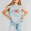 Simply Sage Market Coquette Ship Anchor Garment Dyed Tank - 2 of 3