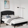 Full Size Bed Frame, Upholstered Platform Bed with Wingback Headboard and Button Tufted Design - 4 of 4
