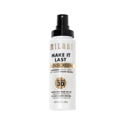 Milani Make It Last Sunscreen Setting Spray With Spf 30 - 2.02 Fl Oz :  Target
