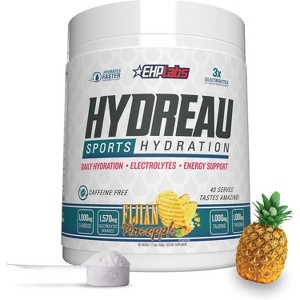 EHPlabs Hydreau Electrolytes Powder – Sugar Free Hydration for Energy & Endurance – Electrolyte Powder for Men & Women - Pineapple (40 Serves) - 1 of 4