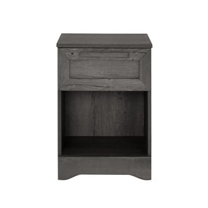 Gulches Rustic Gray Nightstand - Single Drawer with Open Shelf - 1 of 4